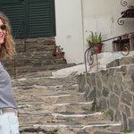 Cashmere and silk tee-shirt grey | Elio | Linnea Lund