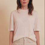 white cashmere tee shirt women - video | Julien | Linnea Lund