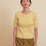 Yellow Women Cashmere Tee-shirt - video | Melanie | Linnea Lund