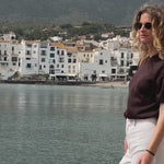 Cashmere and silk tee-shirt dark brown | Elio | Linnea Lund