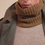 Green ochre cashmere collar men - video | Maya | Linnea Lund