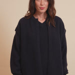 Cashmere sleeveless cardigan women dark blue - video | Théo | Linnea Lund