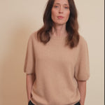 Cashmere Tee-Shirt women sand beige - video | Ingrid | Linnea Lund