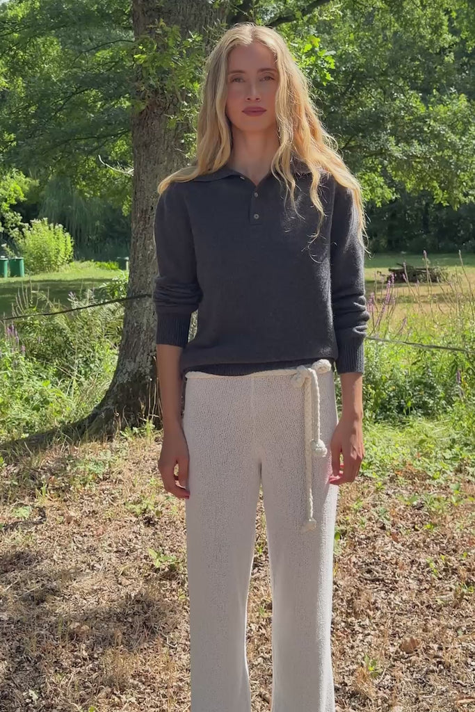 dark grey cashmere polo sweater | Ralph | Linnea Lund