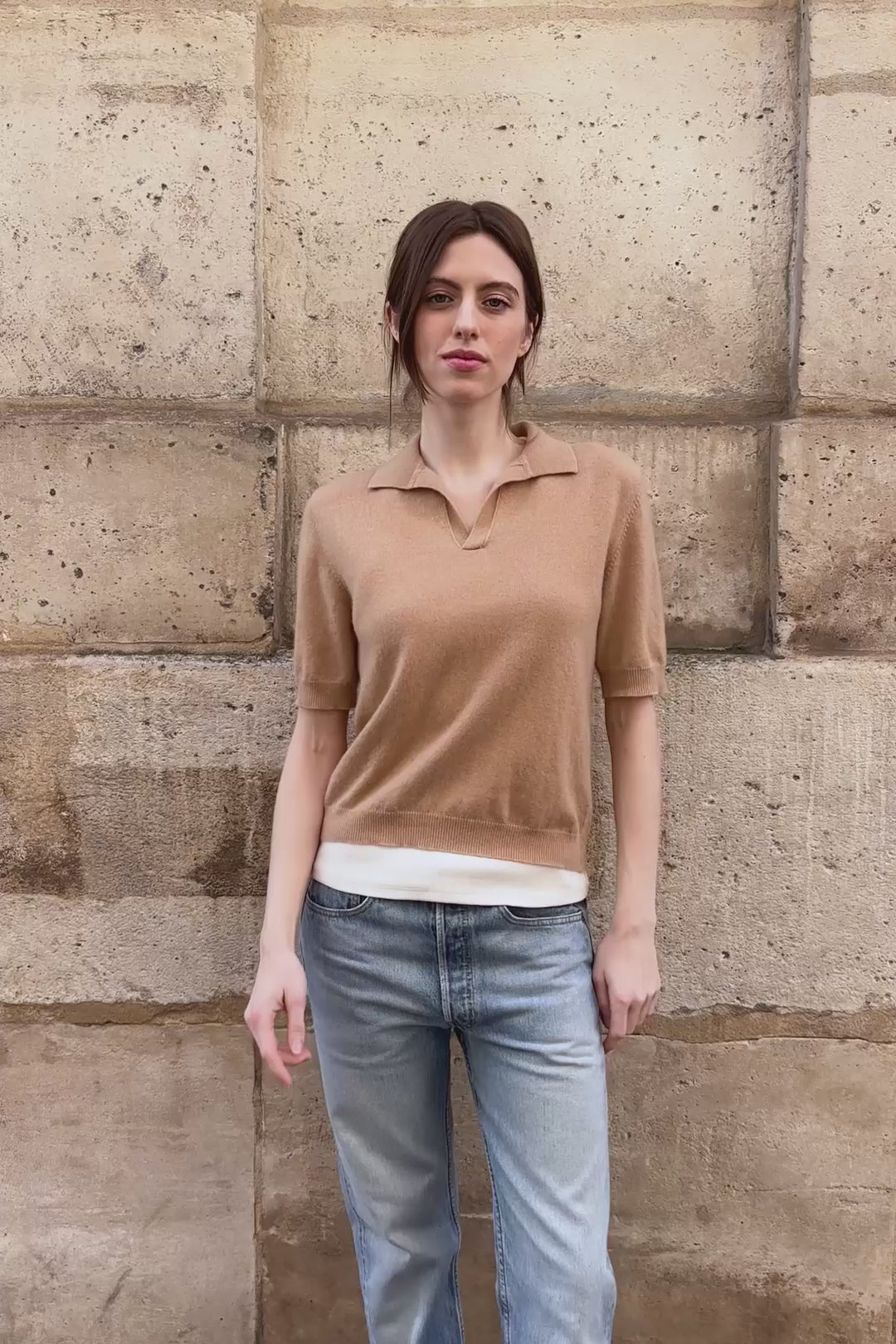 Camel women cashmere polo - video | Isabella | Linnea Lund 