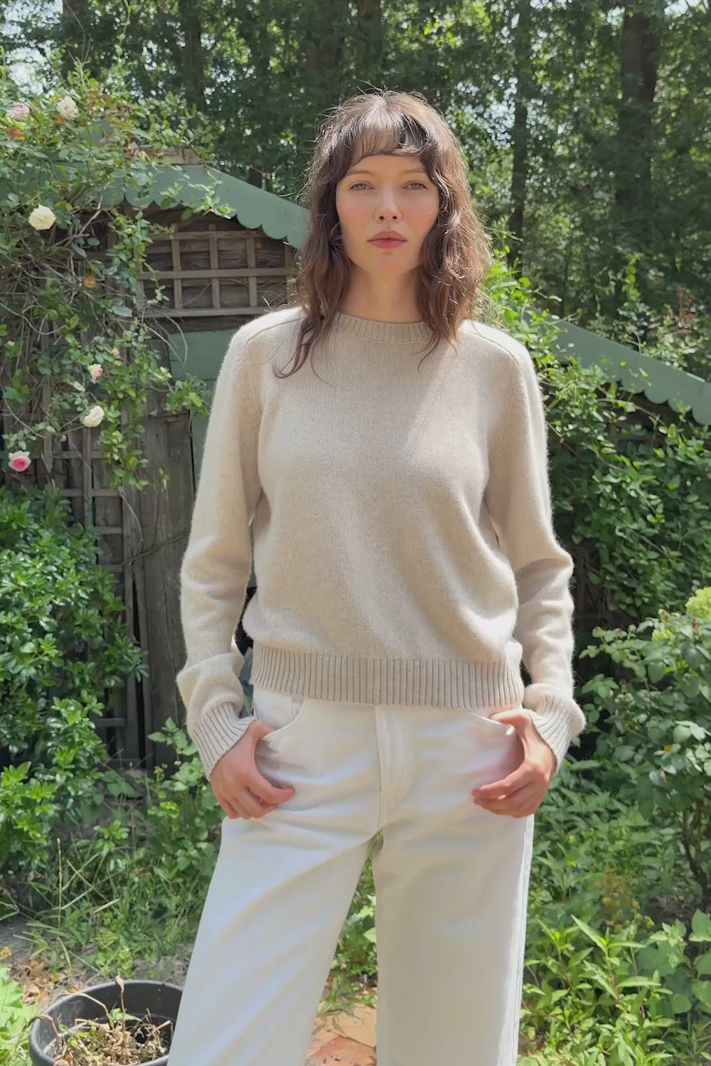Beige cashmere sweater for women | Chloé | Linnea Lund