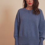 blue denim cashmere sweater women - video | Francesca | Linnea Lund