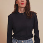 dark blue cashmere sweater women - video | Marcel | Linnea Lund