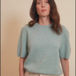 Cashmere Tee-Shirt women aqua blue - video | Ingrid | Linnea Lund