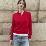Cashmere polo women flash red - video | Ralph | Linnea Lund