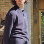 Navy blue cashmere polo sweater men - video | Ralph | Linnea Lund