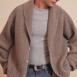 taupe cashmere cardigan men - video | Philippe | Linnea Lund