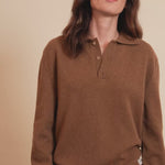 Brown cashmere polo sweater women - video | Ralph | Linnea Lund