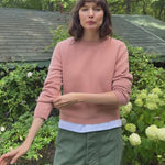 Rose gold cropped cashmere sweater crewneck | Pia | Linnea Lund
