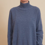 Blue denim cashmere sweater women - video| Charlotte | Linnea Lund