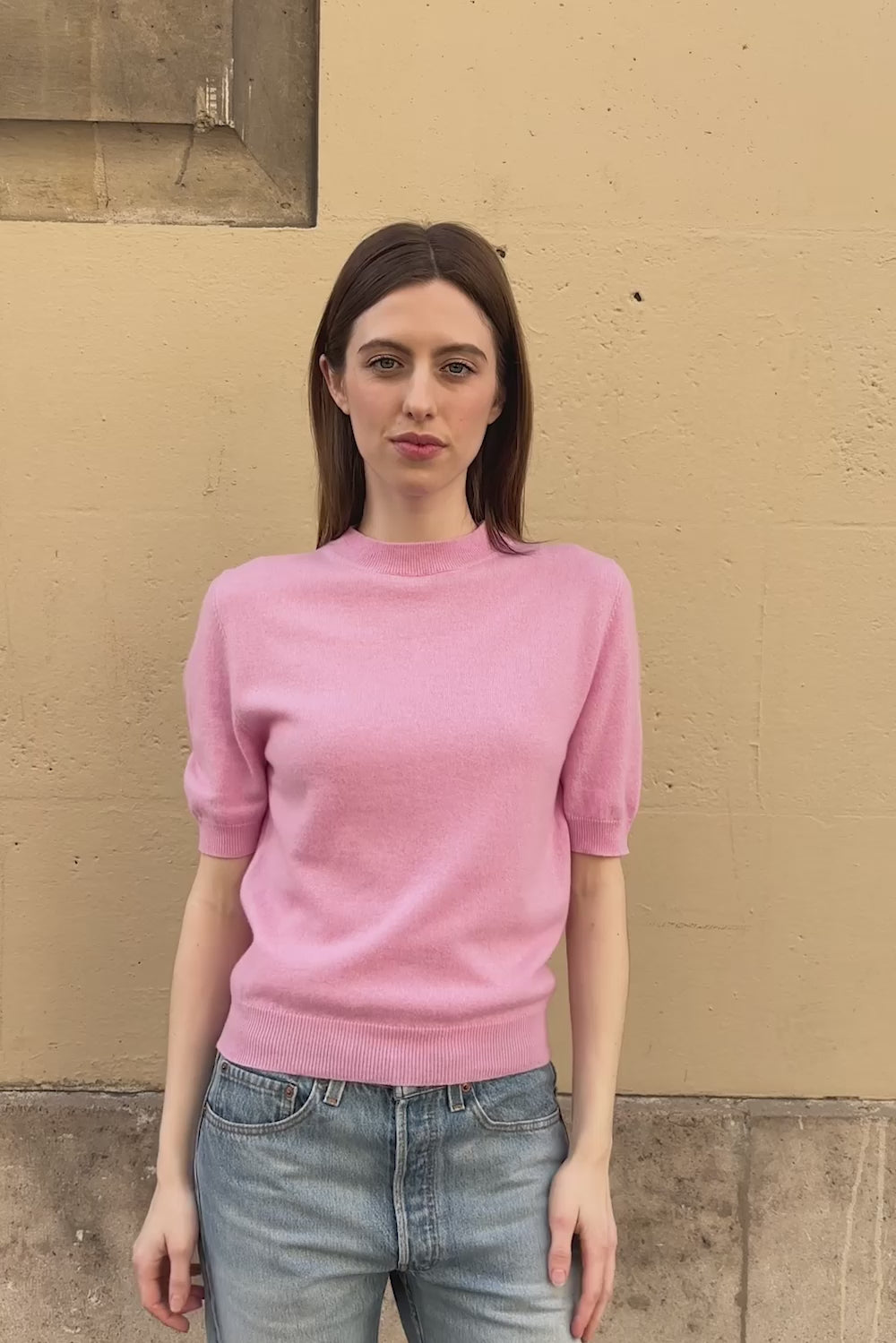 Pink cashmere t-shirt for women | Jeanette | Linnea Lund