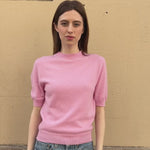 Pink cashmere t-shirt for women | Jeanette | Linnea Lund