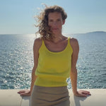 flash yellow cashmere top women | Maud | Linnea Lund