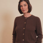 Brown cashmere cardigan for women - video| Greta | Linnea Lund