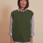 Dark green Cashmere sleeveless sweater women - video | Berit | Linnea Lund