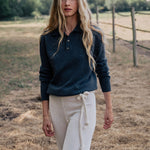 Dark grey cashmere polo sweater | Ralph | Linnea Lund