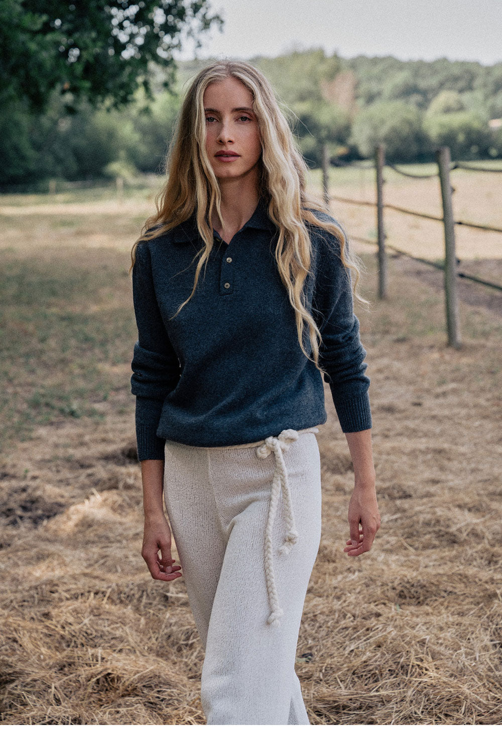 Dark grey cashmere polo sweater | Ralph | Linnea Lund
