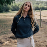 Dark grey cashmere polo sweater | Ralph | Linnea Lund