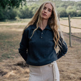Dark grey cashmere polo sweater | Ralph | Linnea Lund