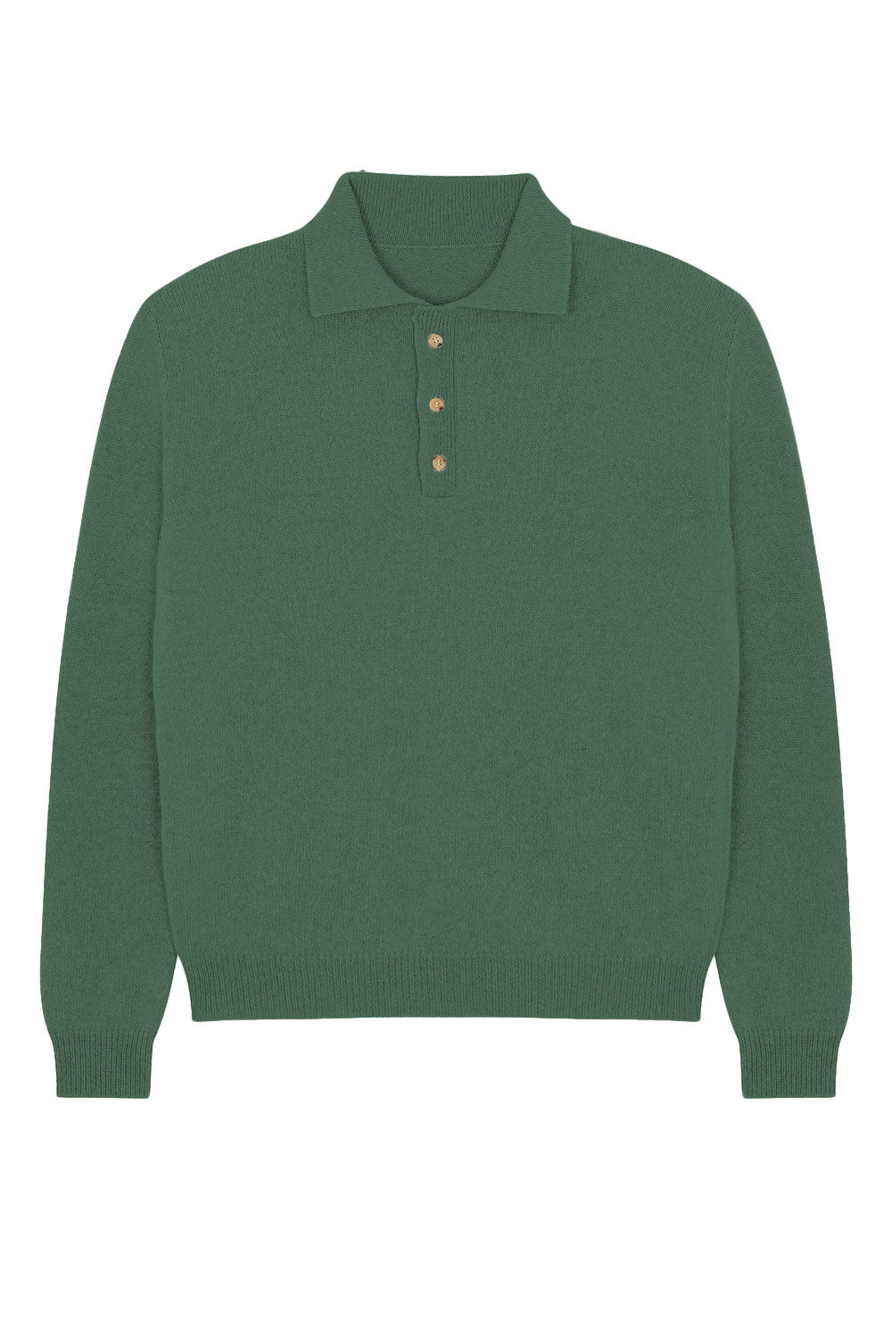Green cashmere polo - packshot | Ralph | Linnea Lund