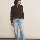 Cashmere polo women brown chocolate - look | Ralph | Linnea Lund