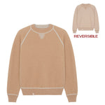 Beige reversible cashmere sweater - packshot | Elle Macpherson x Linnea Lund