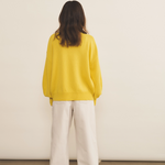 Flash yellow cashmere sweater women - back view | Sarah | Linnea Lund