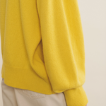 Flash yellow cashmere sweater women - focus view | Sarah | Linnea Lund