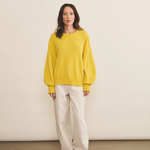 Flash yellow cashmere sweater women - look | Sarah | Linnea Lund