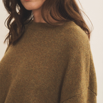 green tobacco cashmere sweater women - focus | Sarah | Linnea Lund