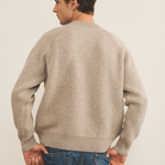 Greige cashmere sweater men - back view | Sergio | Linnea Lund