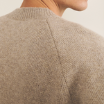 Greige cashmere sweater men - back view | Sergio | Linnea Lund