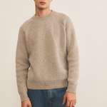 Greige cashmere sweater men - front view | Sergio | Linnea Lund