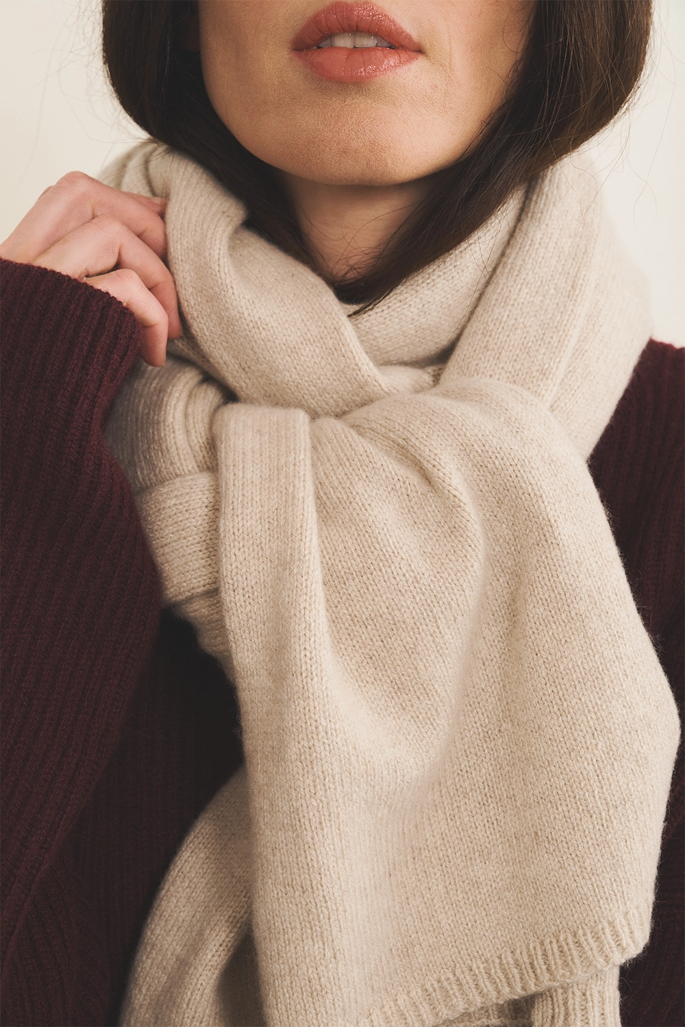 beige scarf cashmere - focus | Susanne | Linnea Lund