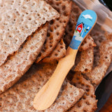 Swedish Hand-painted Juniper Wood Butter Knife | Linnea Lund