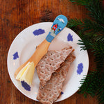 Swedish Hand-painted Juniper Wood Butter Knife | Linnea Lund