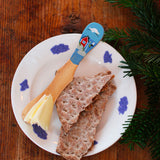 Swedish Hand-painted Juniper Wood Butter Knife | Linnea Lund