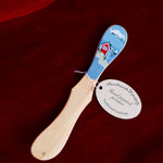 Swedish Hand-painted Juniper Wood Butter Knife | Linnea Lund