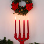 Swedish Hand-painted Red Candle Holder | Linnea Lund