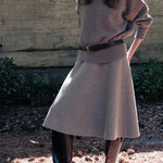 Timeless cashmere midi skirt light brown | Sylvie | Linnea Lund