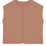 rose gold sleeveless cashmere cardigan unisex | Théo | Linnea Lund
