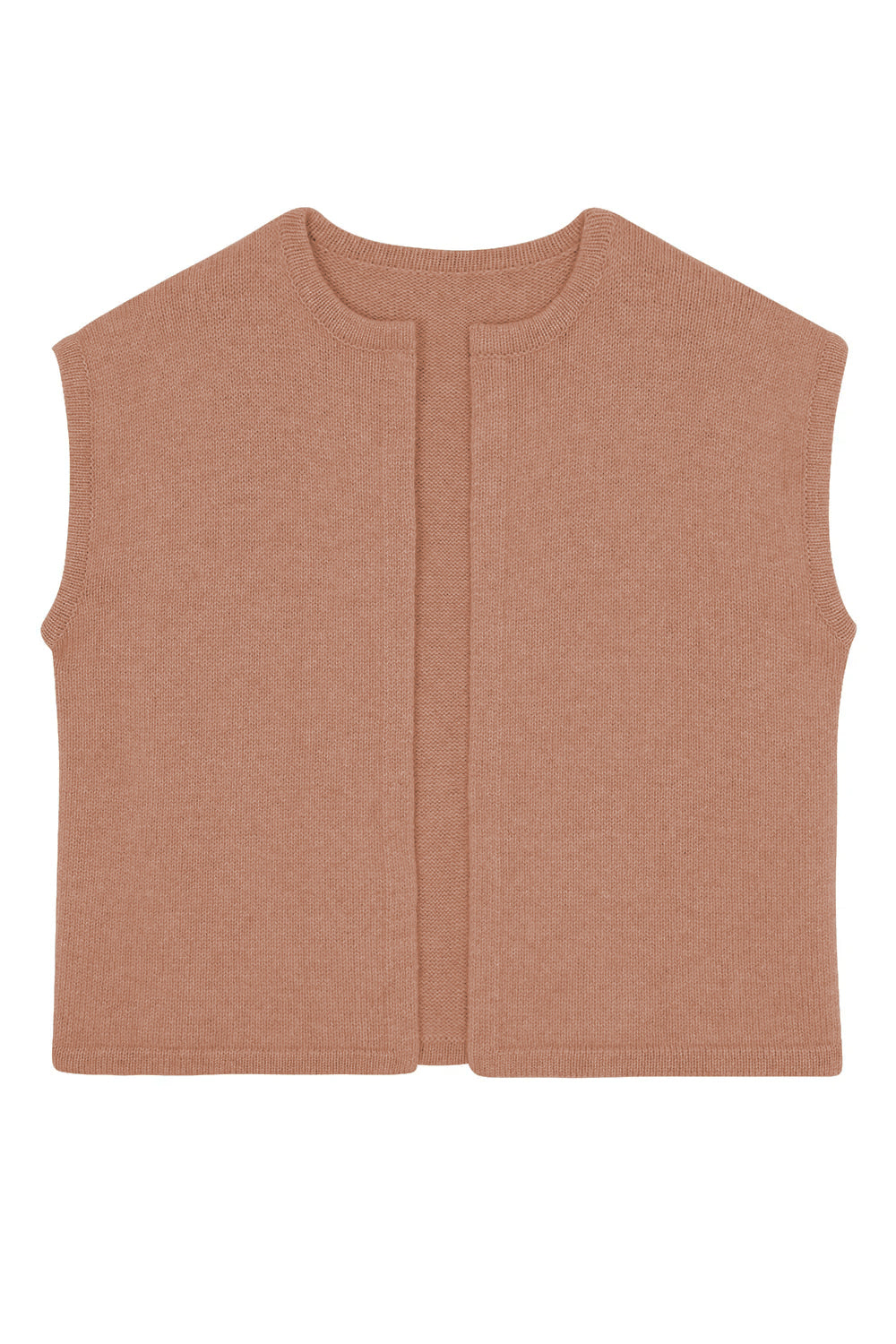 rose gold sleeveless cashmere cardigan unisex | Théo | Linnea Lund