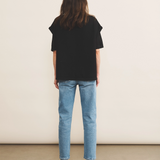 Cashmere sleeveless cardigan women black - back view | Théo | Linnea Lund