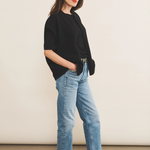 Cashmere sleeveless cardigan women black - side view | Théo | Linnea Lund