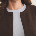Cashmere sleeveless cardigan women chocolate brown - focus | Théo | Linnea Lund